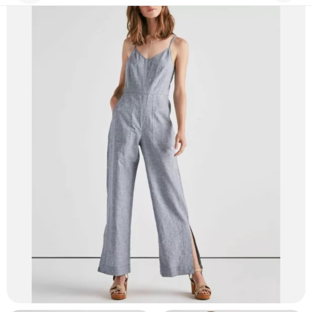Lucky brand chambray jumpsuit